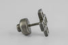 Parts of Four Plus Earring Series Collection Handmade Cross Earrings PS4-1135-11-DA+DIA-0 12mm Dirty Silver+Diamond PPOF23